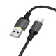 Кабель HOCO X128 Benefit charging data cable USB to Type-C 36W 3A 1m Black