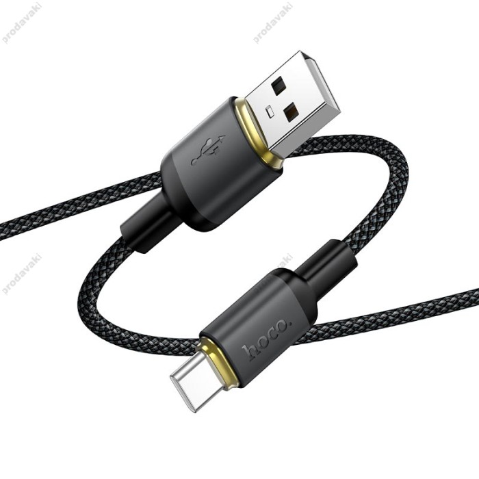 Кабель HOCO X128 Benefit charging data cable USB to Type-C 36W 3A 1m Black