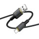 Кабель HOCO X128 Benefit charging data cable USB to Type-C 36W 3A 1m Black