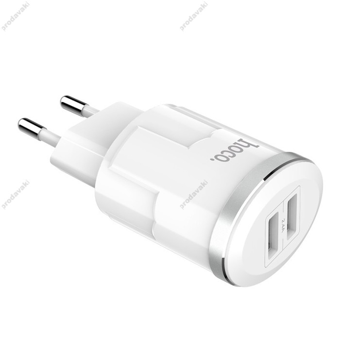 Мережевий зарядний пристрій HOCO C38A Thunder Power Charger 12W White