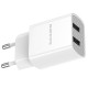 Мережевий зарядний пристрій BOROFONE BA53A Powerway dual port charger Type-C cable 10.5W White
