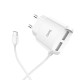 Мережевий зарядний пристрій HOCO C59A Mega joy Micro USB cable 10.5W White