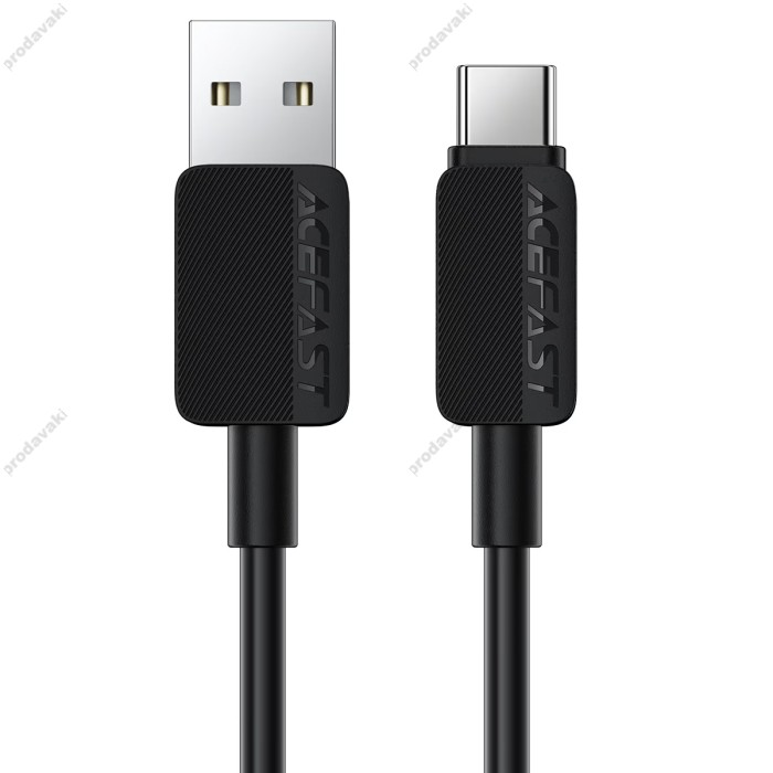 Кабель ACEFAST C26-04 silicone charging data cable USB to Type-C 3A 1.2m Black