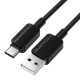 Кабель ACEFAST C26-04 silicone charging data cable USB to Type-C 3A 1.2m Black