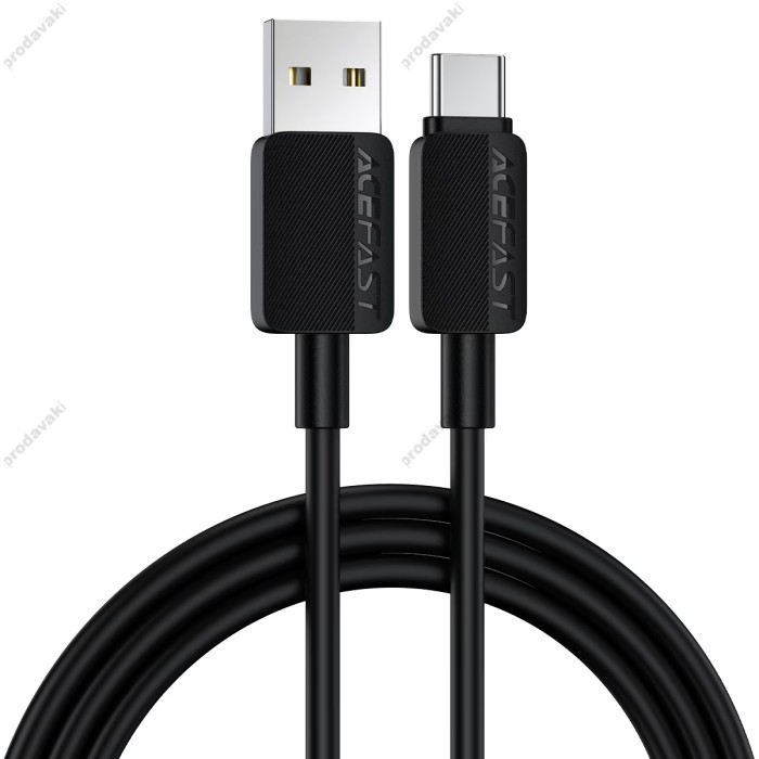 Кабель ACEFAST C26-04 silicone charging data cable USB to Type-C 3A 1.2m Black