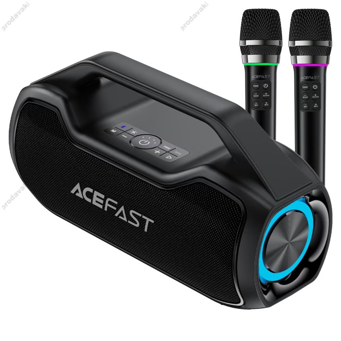 Портативна колонка Bluetooth ACEFAST K14 portable karaoke wireless speaker IPX4 BT6.0 120W Black