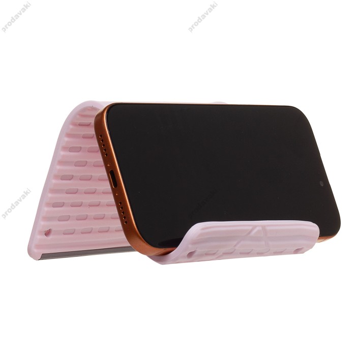 Антиковзний складаний килимок тримач для телефонів HOCO HD19 Soberano flexible desktop stand Pink