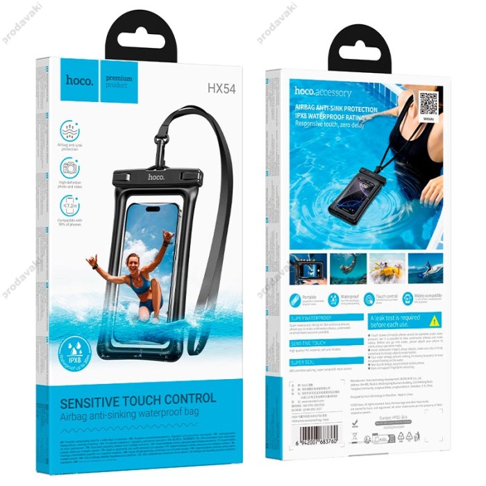 Чохол водонепроникний HOCO HX54 phone waterproof bag Black