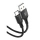 Кабель XO NB143 Braided charging cable USB to Type-C 2.4A 1m Black