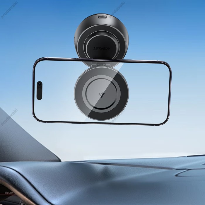  Автомобільний тримач ACEFAST E53 wireless charging car holder with electric suction cup for dashboard 15W Grey