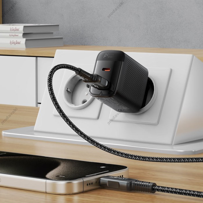 Мережевий зарядний пристрій Acefast A106 Fast charger 45W Black