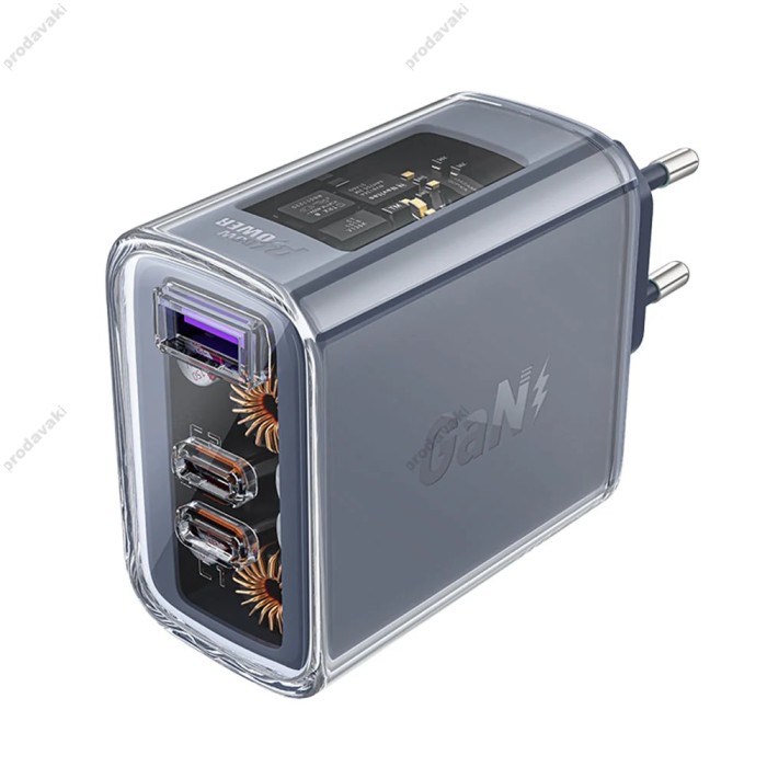 Мережевий зарядний пристрій Acefast A45 Exploration Network Charger 65W Black
