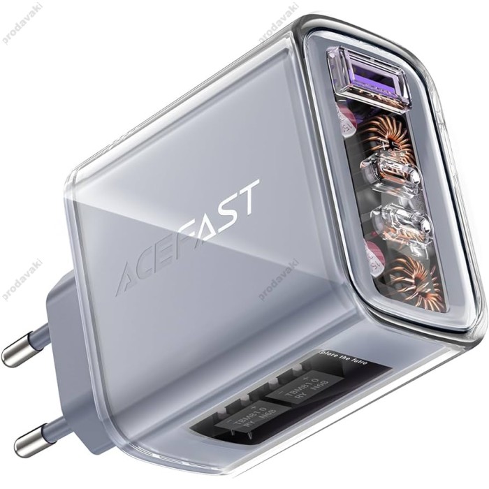 Мережевий зарядний пристрій Acefast A45 Exploration Network Charger 65W Black