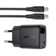 Мережевий зарядний пристрій ACEFAST A115 Fast Charge Wall Charger Type-C cable 30W Black
