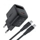 Мережевий зарядний пристрій ACEFAST A115 Fast Charge Wall Charger Type-C cable 30W Black
