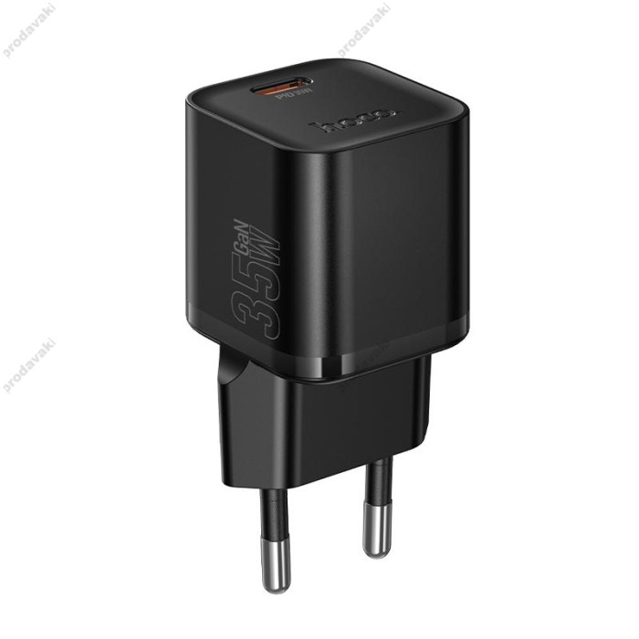 Мережевий зарядний пристрій HOCO N66 Ingenious single port PD charger 35W Black