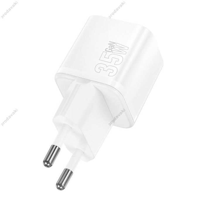 Мережевий зарядний пристрій HOCO N66 Ingenious single port PD charger 35W White