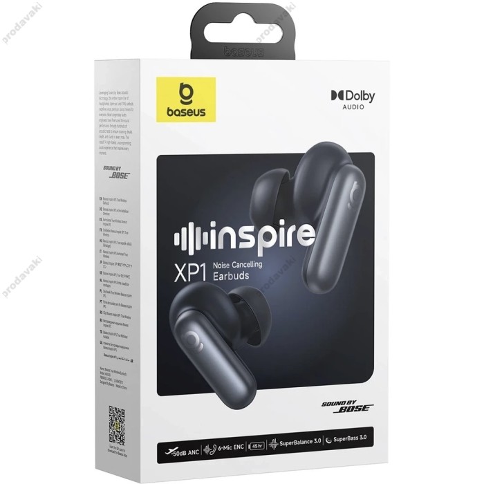 Бездротові Bluetooth навушники Baseus by BOSE Inspire XP1 True Wireless Earbuds Black A0010902