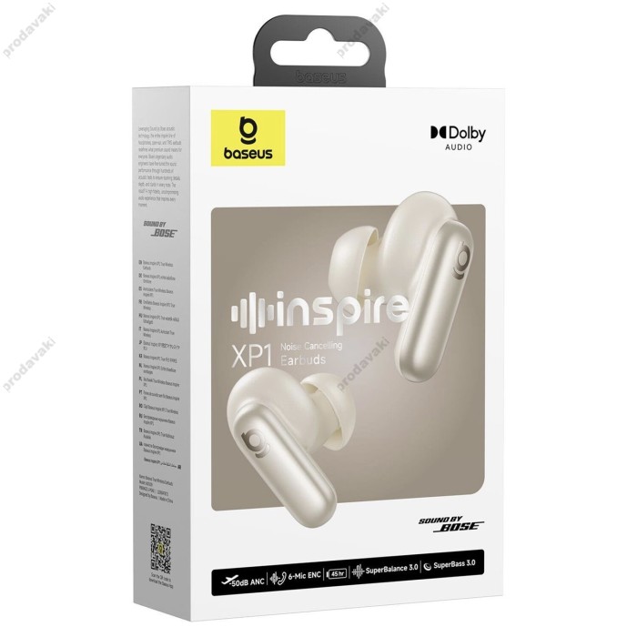 Бездротові Bluetooth навушники Baseus by BOSE Inspire XP1 True Wireless Earbuds White A0010903