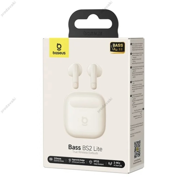 Бездротові Bluetooth навушники Baseus Bass BS2 Lite True Wireless Earbuds Pink A0010A07