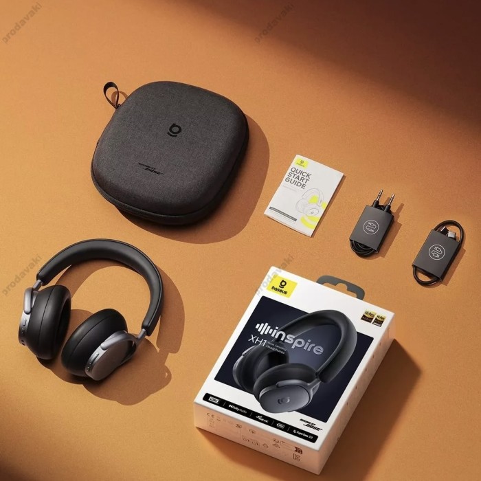Бездротові Bluetooth навушники BASEUS by BOSE Inspire XH1 Wireless Noise Cancelling Headphones Black A00085701123-0