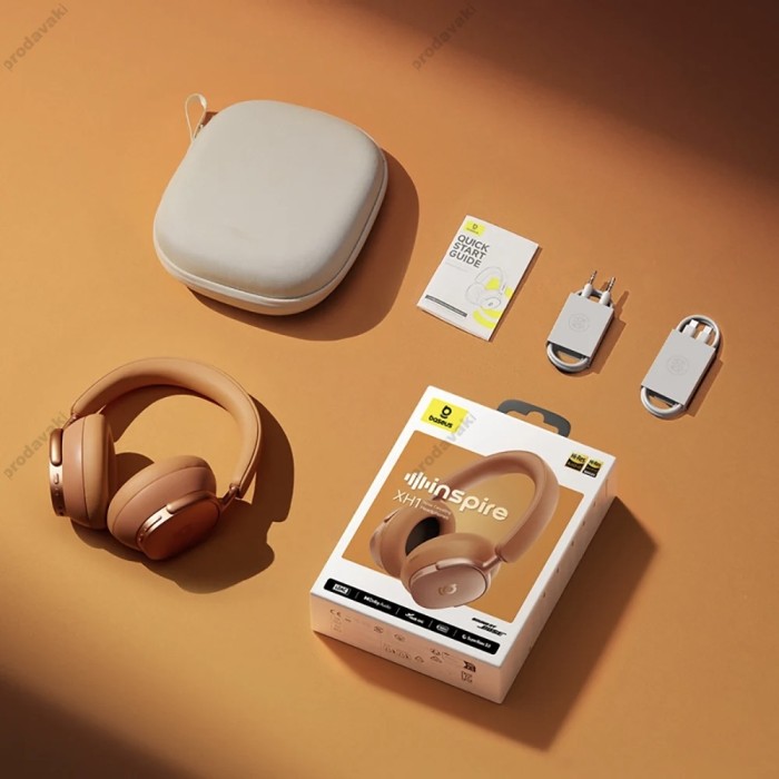 Бездротові Bluetooth навушники BASEUS by BOSE Inspire XH1 Wireless Noise Cancelling Headphones Orange A0203600