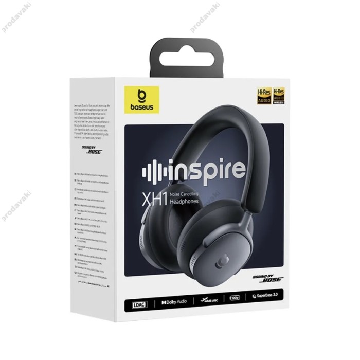 Бездротові Bluetooth навушники BASEUS by BOSE Inspire XH1 Wireless Noise Cancelling Headphones Black A00085701123-0