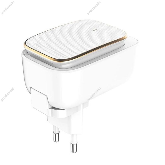 Мережевий зарядний пристрій LDNIO A2205 Touch Light Type-C cable 12W White