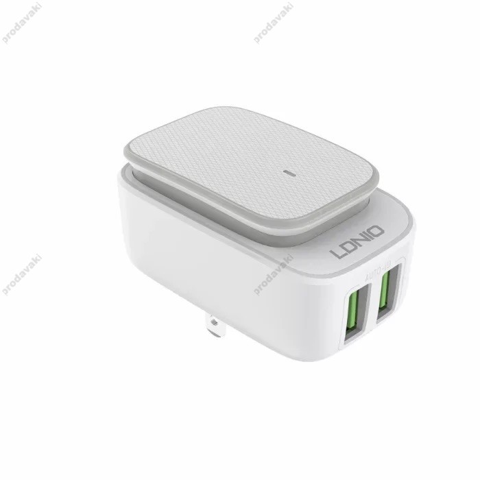 Мережевий зарядний пристрій LDNIO A2205 Touch Light Type-C cable 12W White