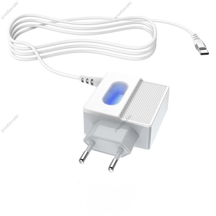 Мережевий зарядний пристрій HOCO C75 Home Charger Type-C cable 12W White