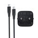 Мережевий зарядний пристрій ACEFAST A119 mini GaN fast charger Type-C cable 45W Black