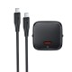 Мережевий зарядний пристрій ACEFAST A119 mini GaN fast charger Type-C cable 45W Black