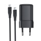 Мережевий зарядний пристрій ACEFAST A119 mini GaN fast charger Type-C cable 45W Black