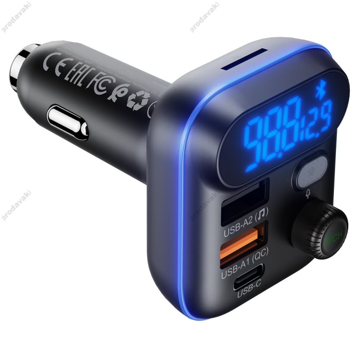 FM-трансмітер ACEFAST B25 with Bluetooth PD36W QC3.0 BT5.4 Black