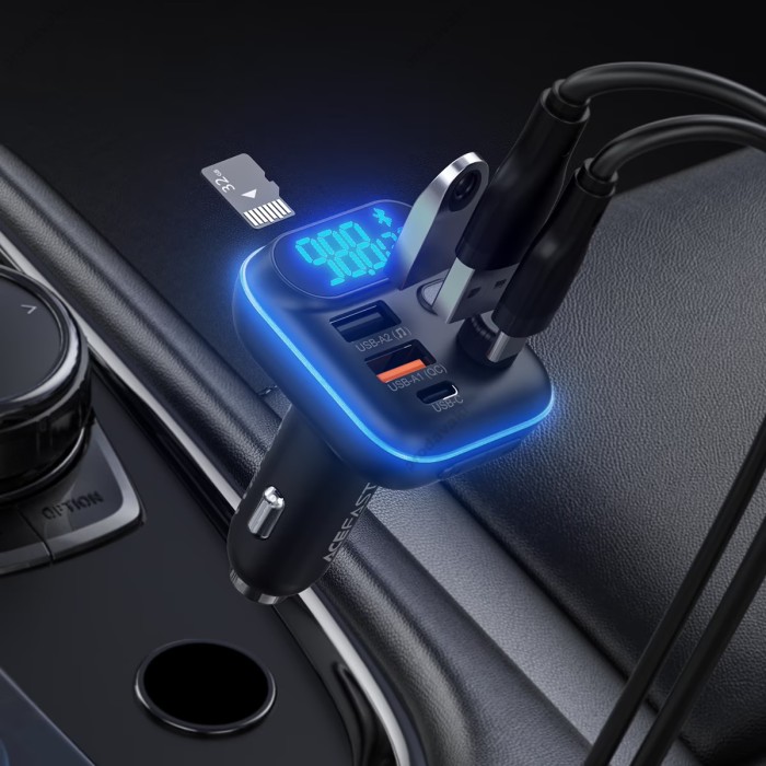 FM-трансмітер ACEFAST B25 with Bluetooth PD36W QC3.0 BT5.4 Black