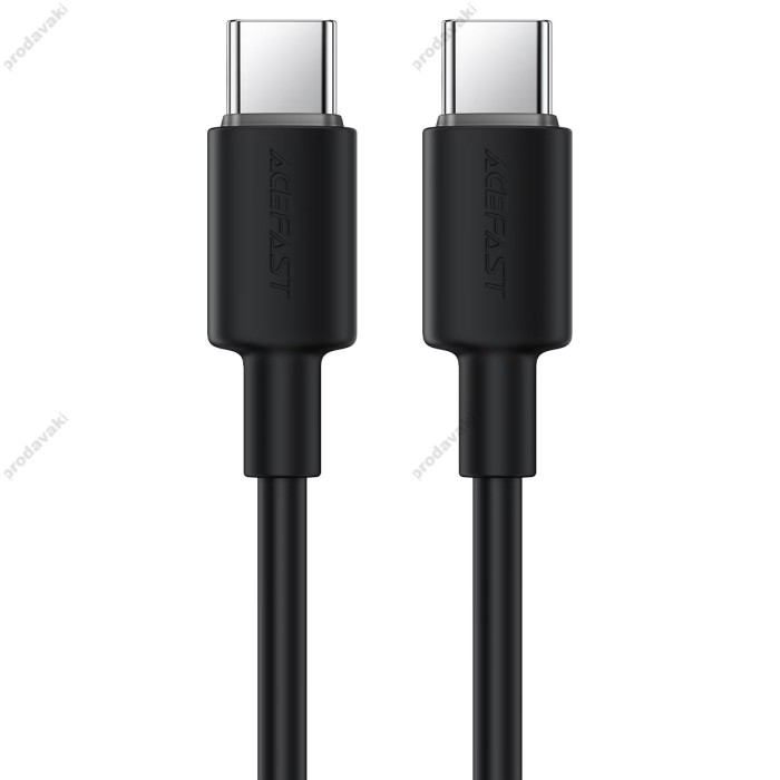 Кабель ACEFAST C29-03 silicone fast charging data cable Type-C to Type-C 240W 5A 2m Black