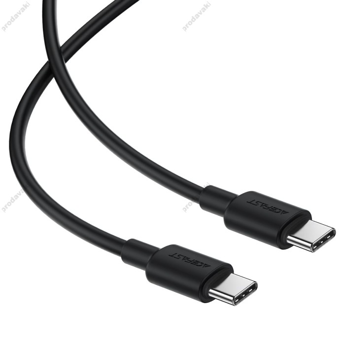 Кабель ACEFAST C29-03 silicone fast charging data cable Type-C to Type-C 240W 5A 2m Black