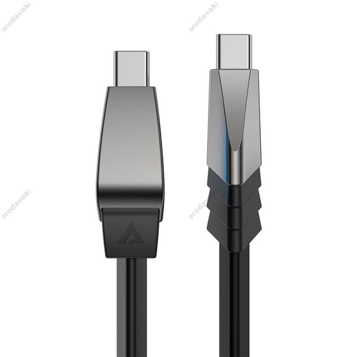 Кабель ACEFAST C30-03 silicone fast charging data cable Type-C to Type-C 240W 5A 1.6m Black