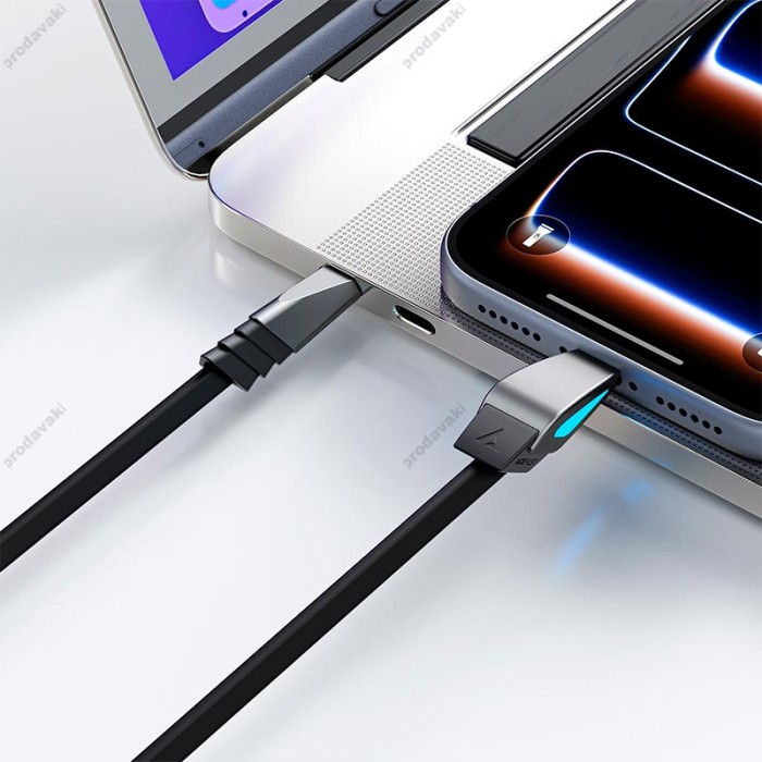 Кабель ACEFAST C30-03 silicone fast charging data cable Type-C to Type-C 240W 5A 1.6m Black