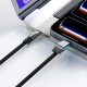 Кабель ACEFAST C30-03 silicone fast charging data cable Type-C to Type-C 240W 5A 1.6m Black