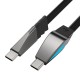 Кабель ACEFAST C30-03 silicone fast charging data cable Type-C to Type-C 240W 5A 1.6m Black