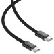 Кабель ACEFAST C34-03 zinc alloy charging data cable Type-C to Type-C 60W 3A 1.2m Black