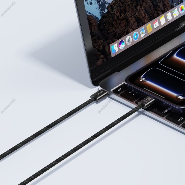 Кабель ACEFAST C34-03 zinc alloy charging data cable Type-C to Type-C 60W 3A 1.2m Black