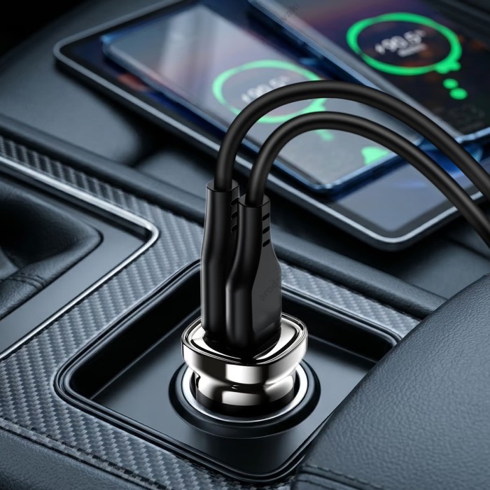 Автомобільний зарядний пристрій ACEFAST B19 PD dual port 3A 30W Grey