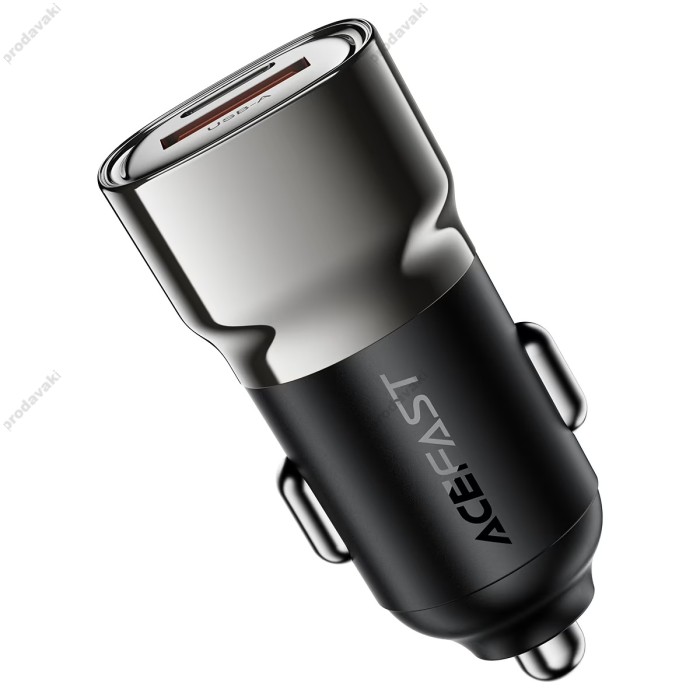 Автомобільний зарядний пристрій ACEFAST B20 PD dual port 3A 45W Grey