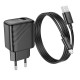 Мережевий зарядний пристрій Hoco CS21A Rich single port charger Micro USB cable 18W Black
