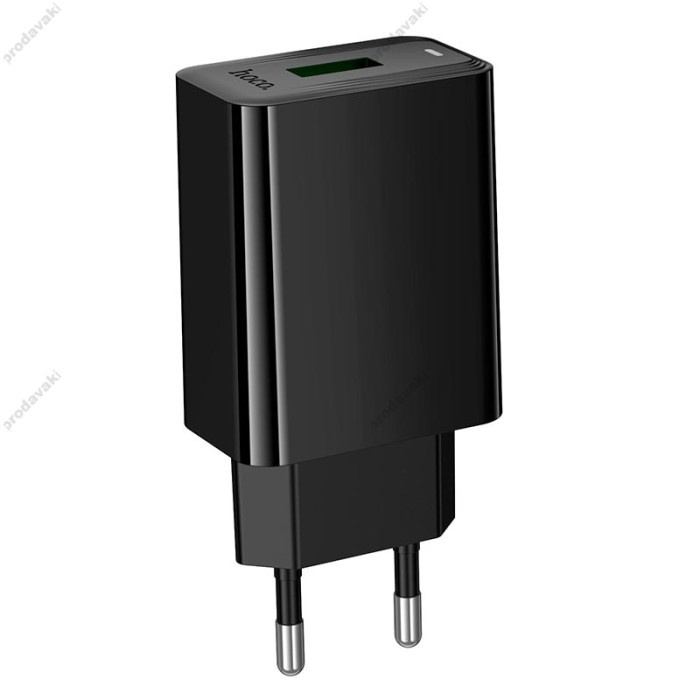 Мережевий зарядний пристрій Hoco CS92A Leader single port charger Type-C cable 18W Black