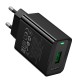 Мережевий зарядний пристрій Hoco CS92A Leader single port charger Type-C cable 18W Black