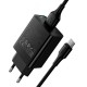 Мережевий зарядний пристрій Hoco CS92A Leader single port charger Type-C cable 18W Black