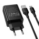 Мережевий зарядний пристрій Hoco CS92A Leader single port charger Type-C cable 18W Black